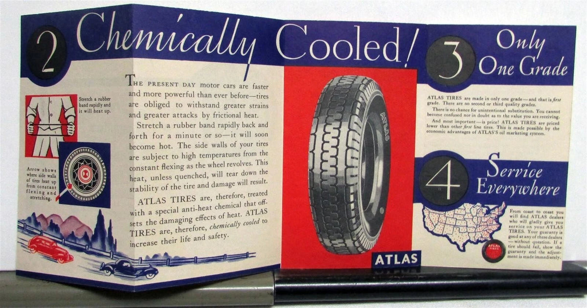 Atlas Tires Sales Brochure for 1920s Models