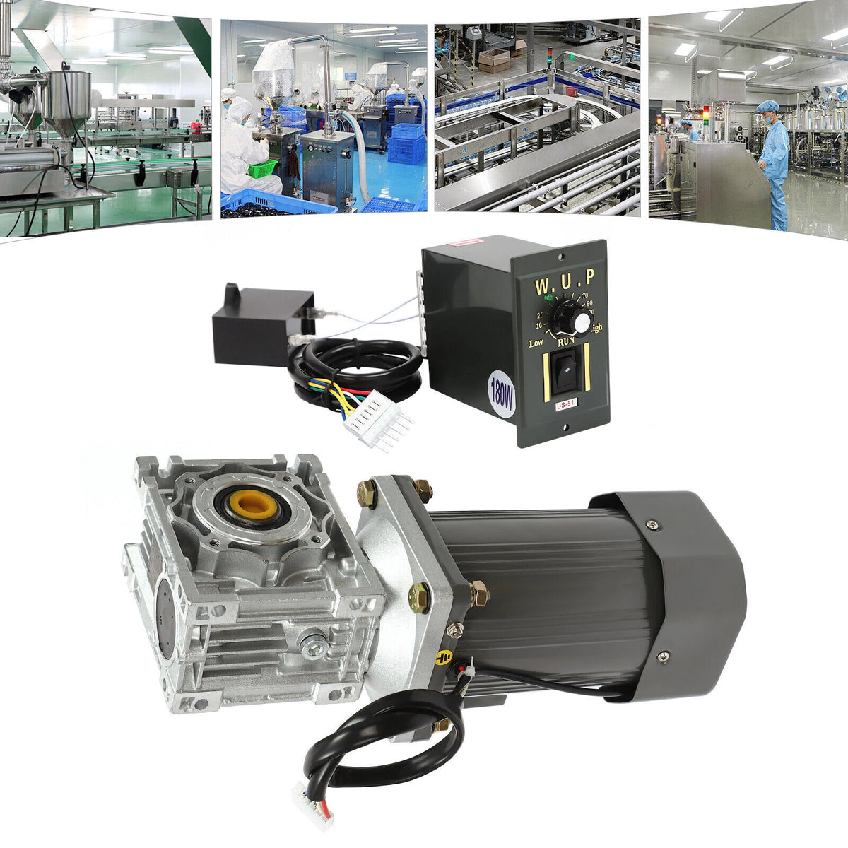 180W Worm Gear Motor Kit for Electric Applications
