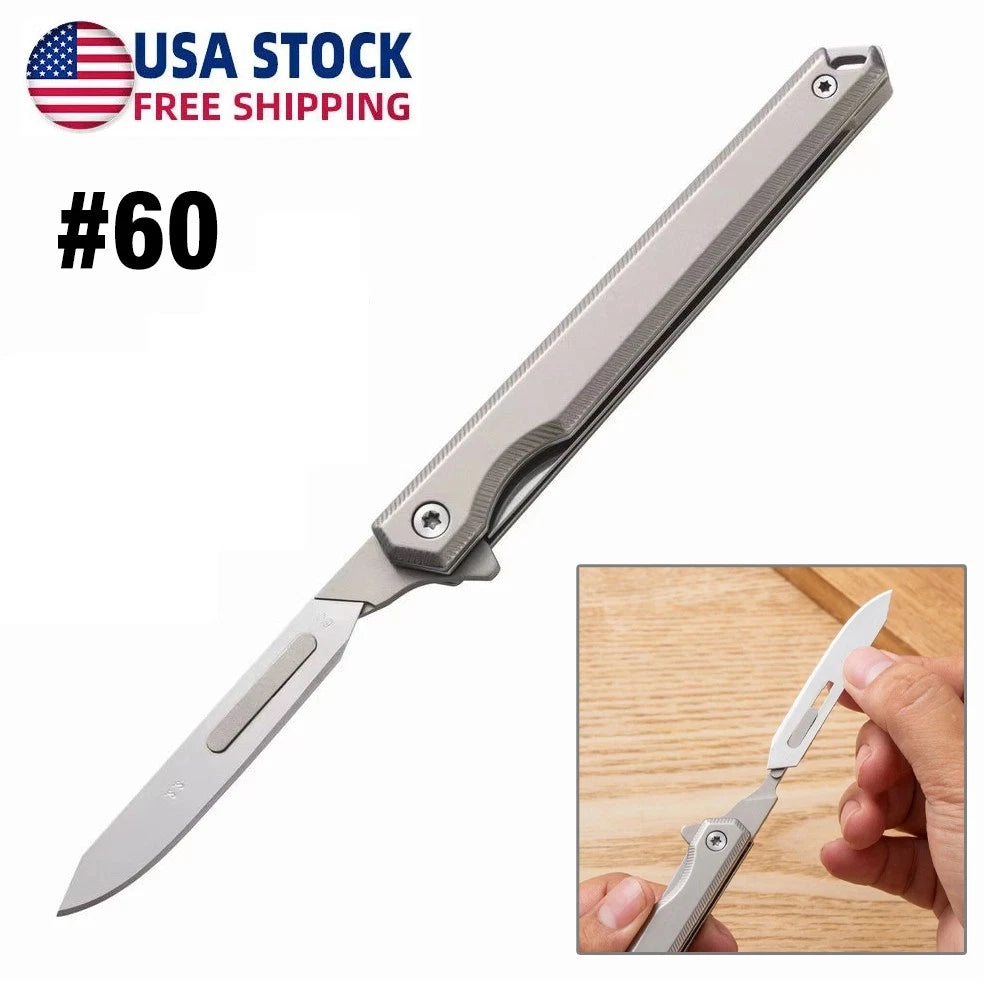 Folding Utility Knife with #60 Scalpel Blades