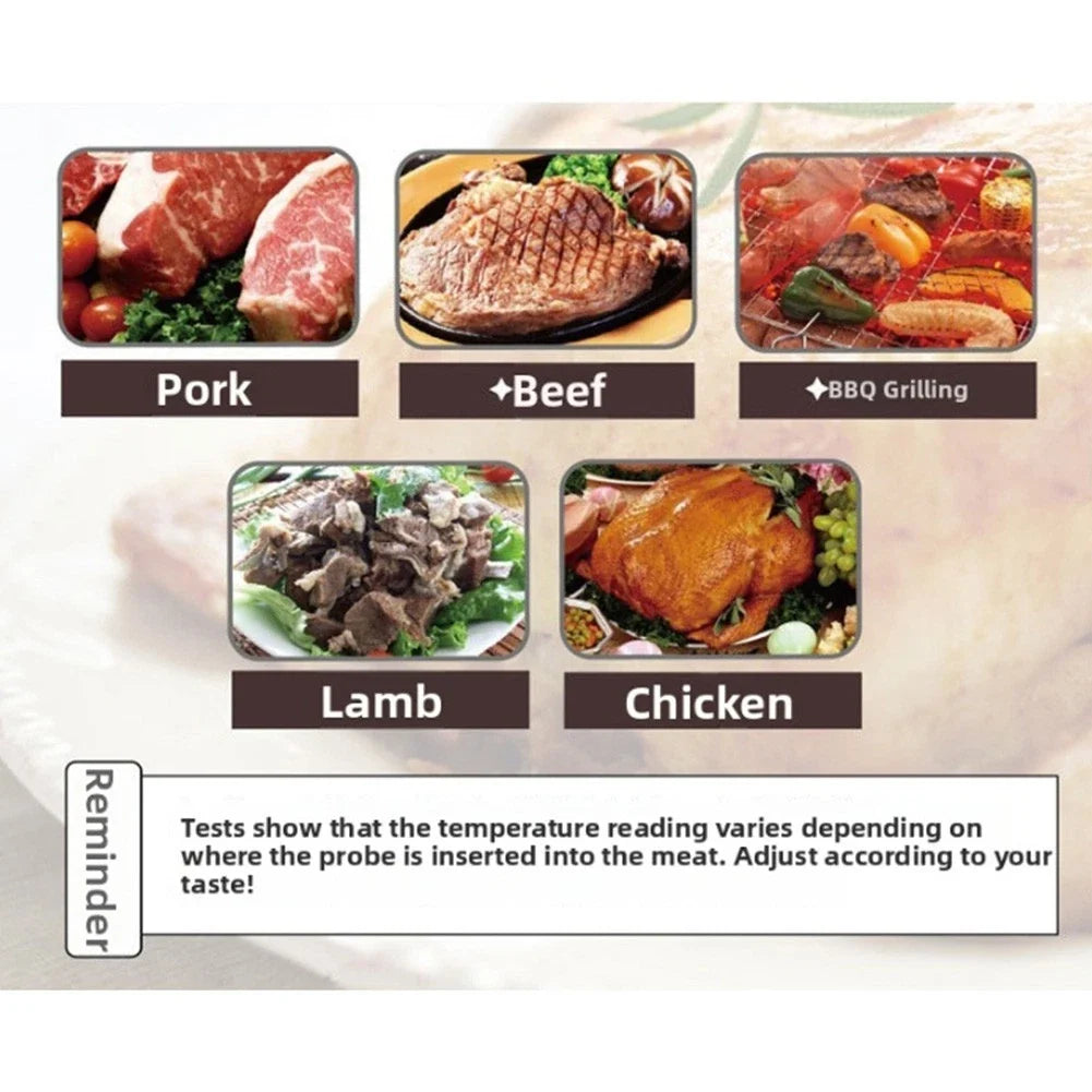 Stainless Steel Grill Thermometer for All Grills (90–998°F)