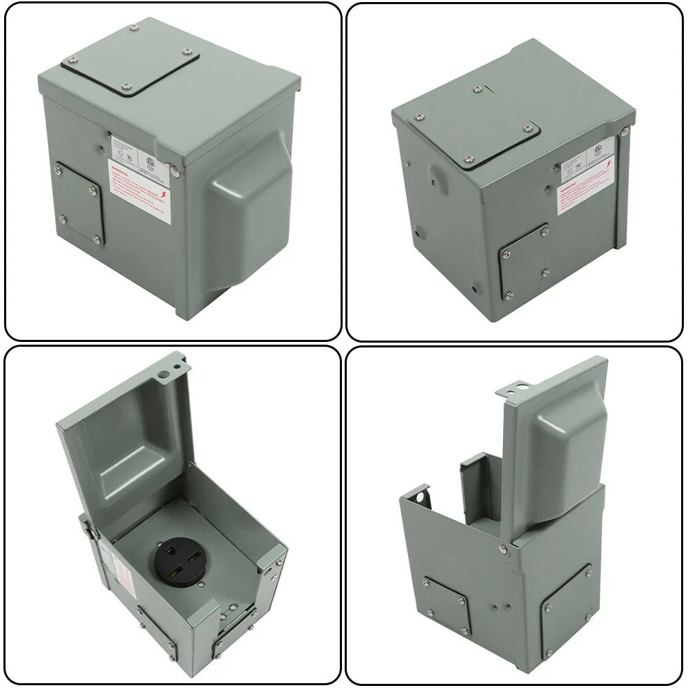 30 Amp Weatherproof Power Outlet Box for EV/Welding Applications