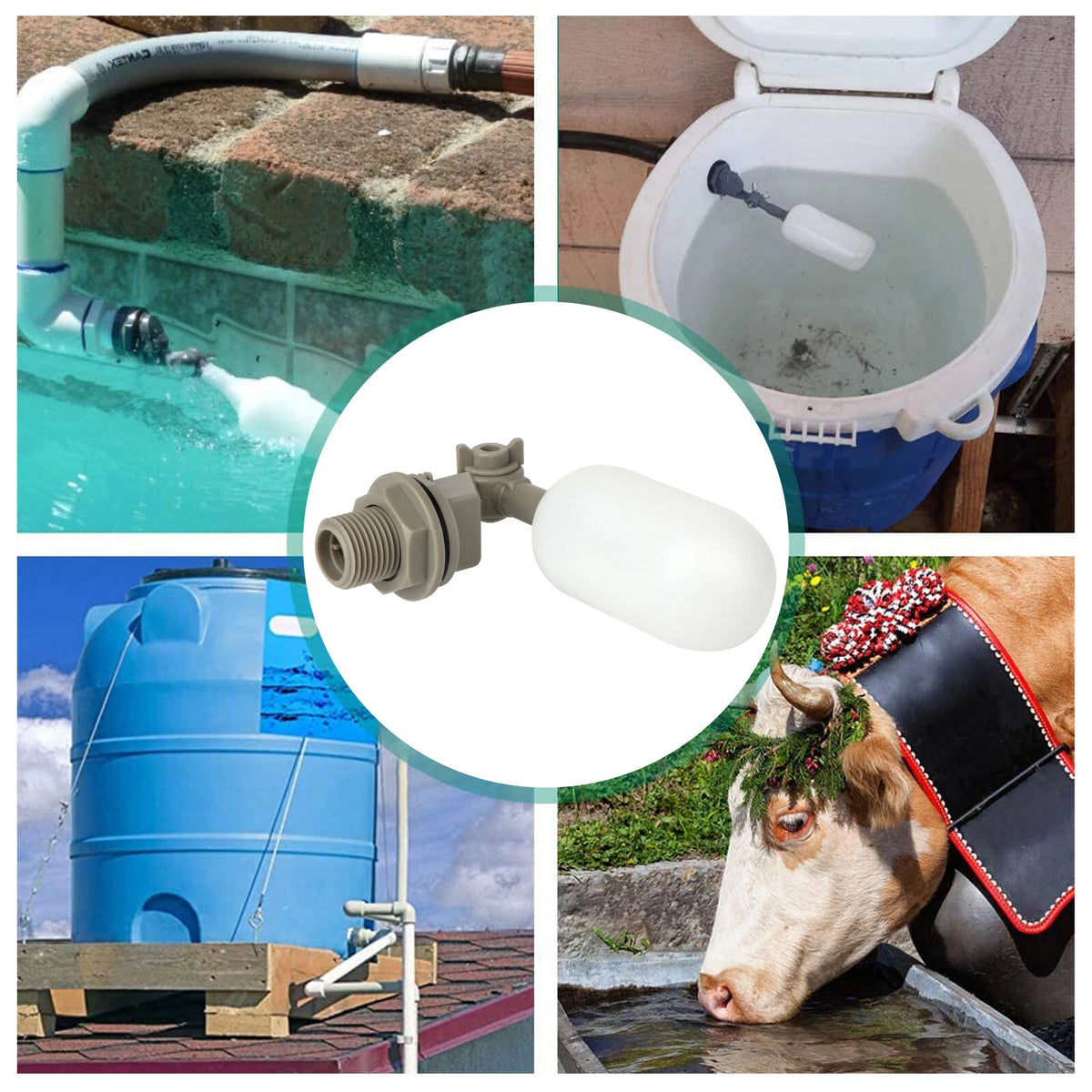 4PCS Water Float Valve for Adjustable Arm (Plastic Filter)