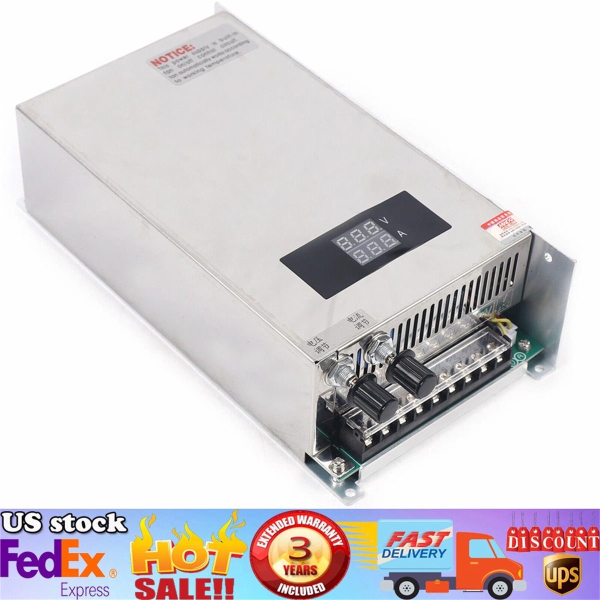 Adjustable 0-48V 20A Switching Power Supply 1000W Variable