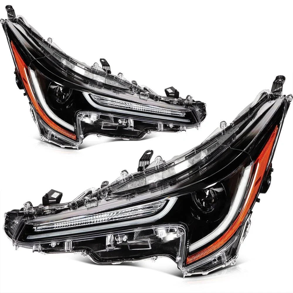 Set of 2 Headlight Assemblies for Toyota Corolla Sedan (2020–2022)