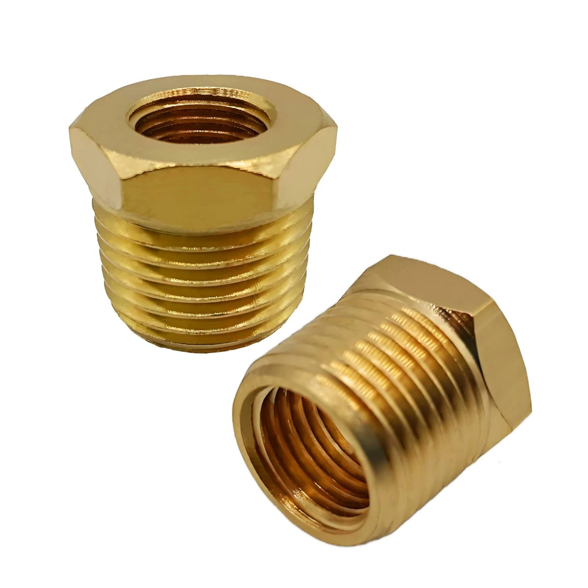 3/4" NPT Male to 3/4" Male & 1/8" Female Brass Reducer Bushing