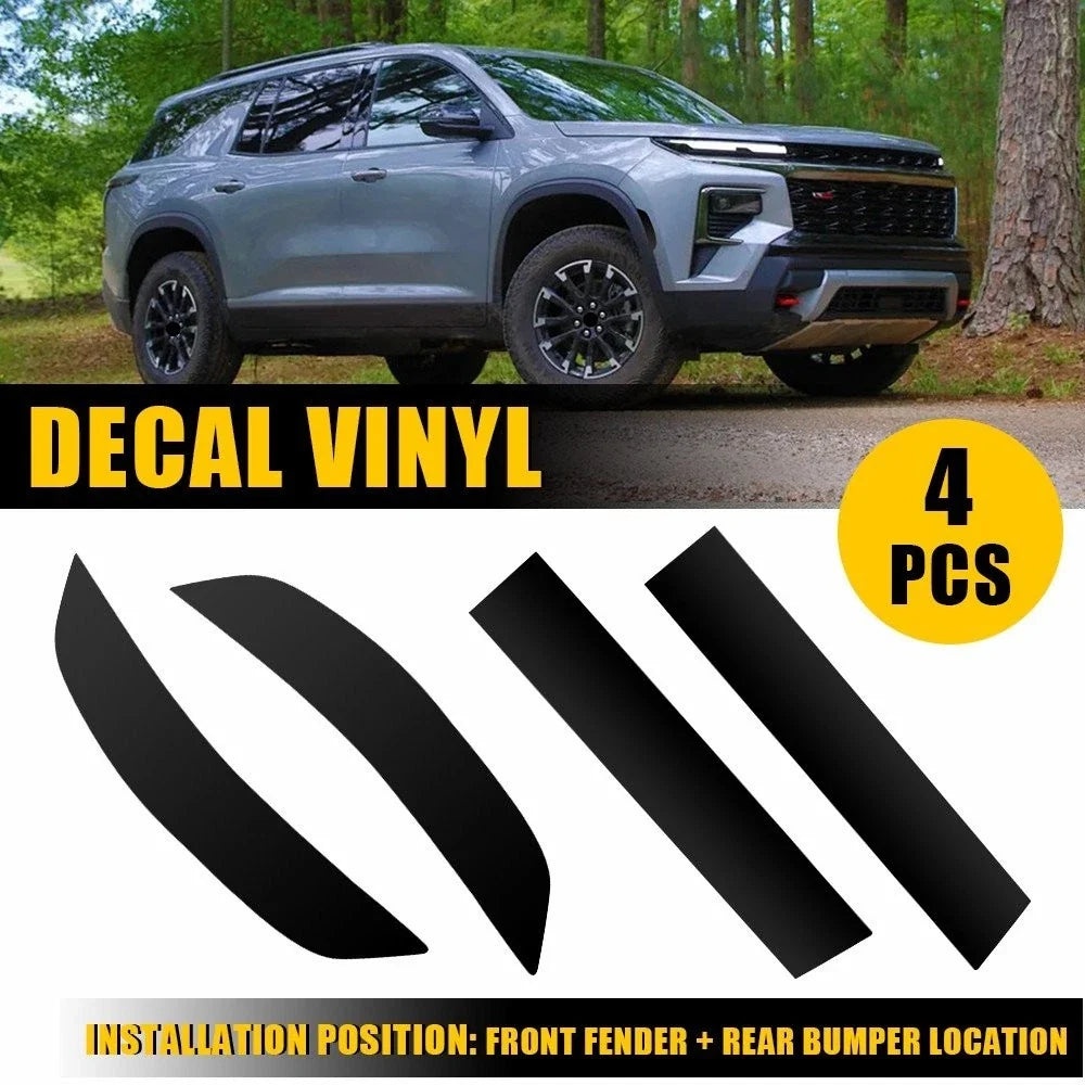 Smoke Tint Overlay Vinyl Reflector Decals for Chevy Traverse (2024–2025)