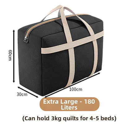 Set of 2 Non Woven Fabric Storage Bags for Clothes and Quilts