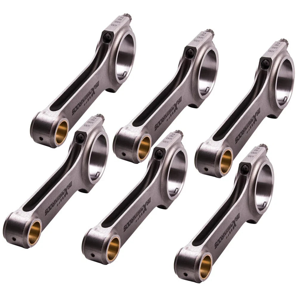 Set of 4 4340 Forged H-Beam Connecting Rods + ARP 2000 for BMW M50 M52 (1990–2000)