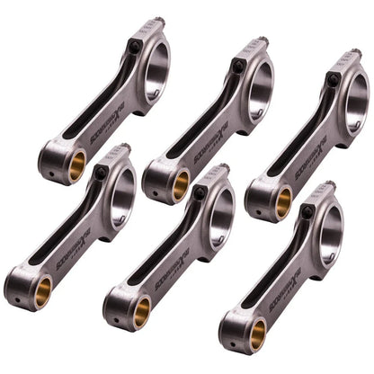 Set of 4 4340 Forged H-Beam Connecting Rods + ARP 2000 for BMW M50 M52 (1990–2000)