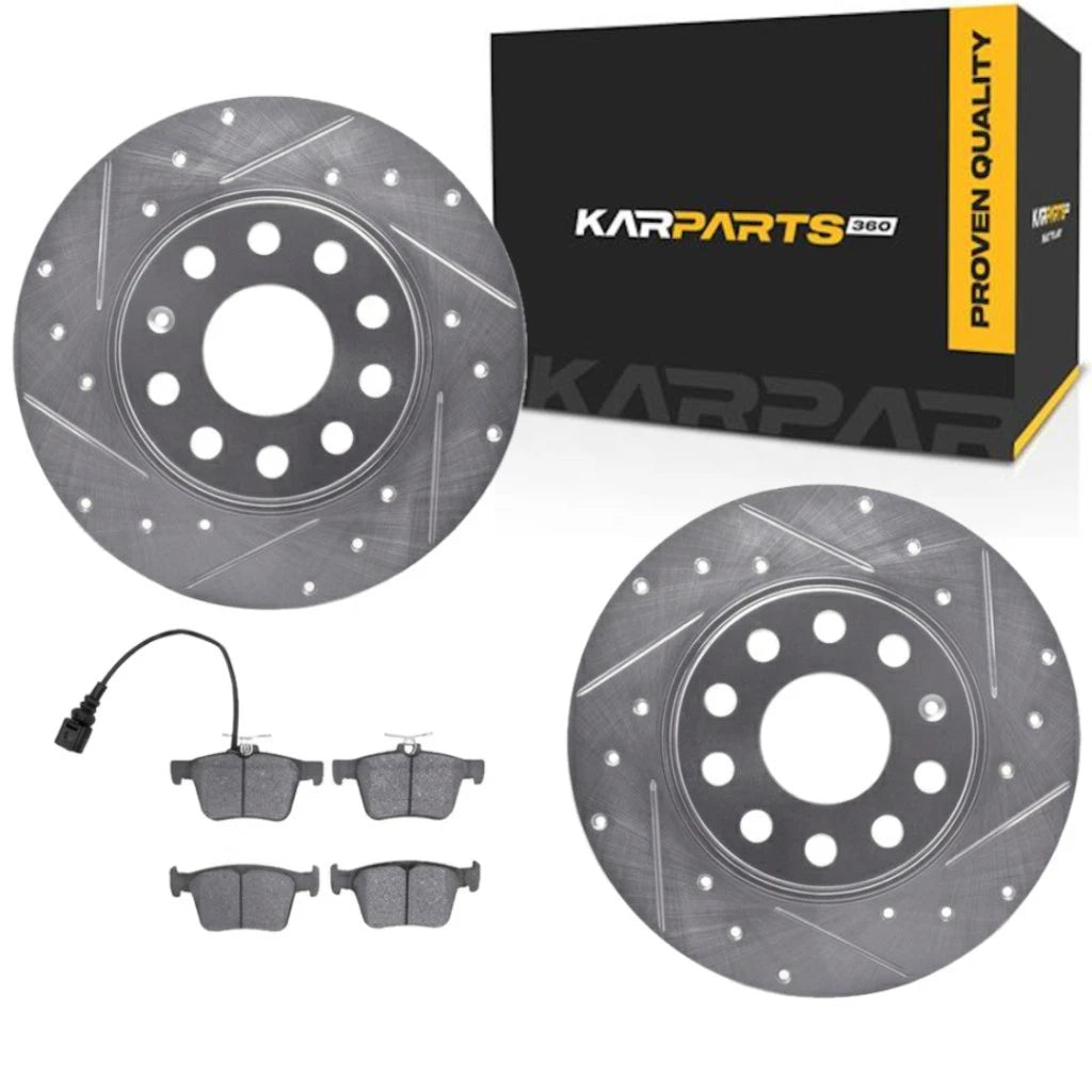 Rotor Set for Volkswagen Taos (2022–2025) ALX-PAU-DF-7612-74041-CLA4, Drilled & Slotted