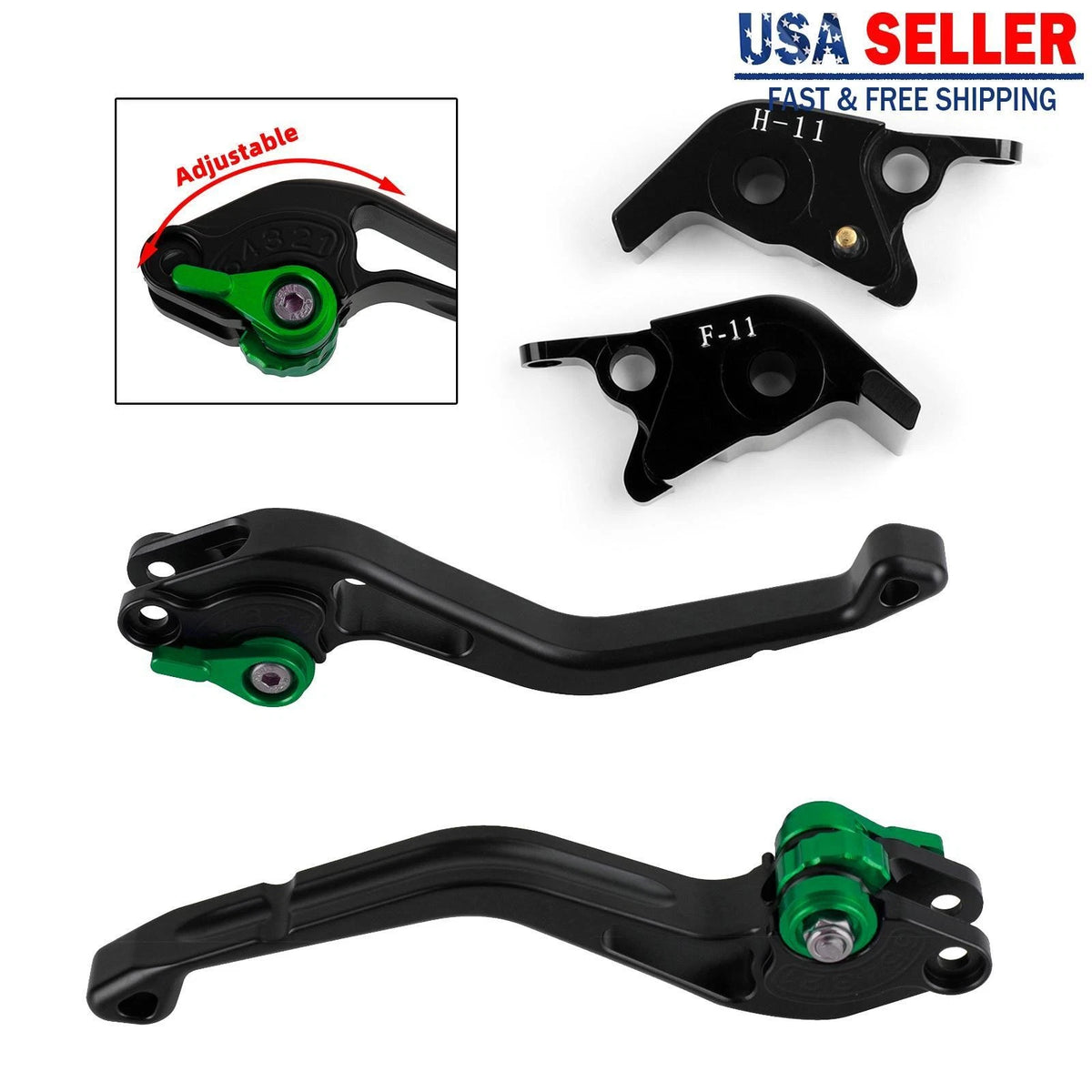 Short Clutch Brake Lever for Ducati 749 999/S/R 848 1098 1198 S4RS (M543-B001-GRN)