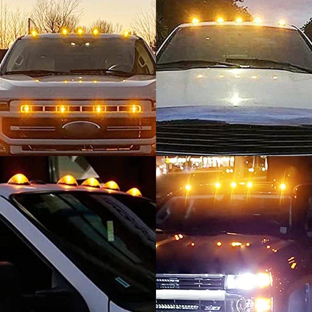 5x Cab Roof Marker Light Yellow Amber LED for Chevy GMC Pickup (1988–2002)
