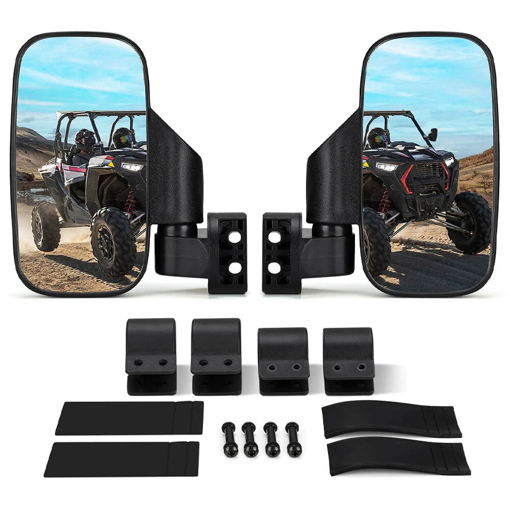 UTV Rear View Side Mirrors 1.75"-2" for Polaris RZR XP 900 1000, Honda Talon 1000
