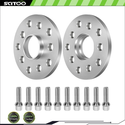 2Pcs Wheel Spacers 5x100 & 5x112 10mm 14x1.5 for Audi A3 A4 VW Golf (2000–2023)