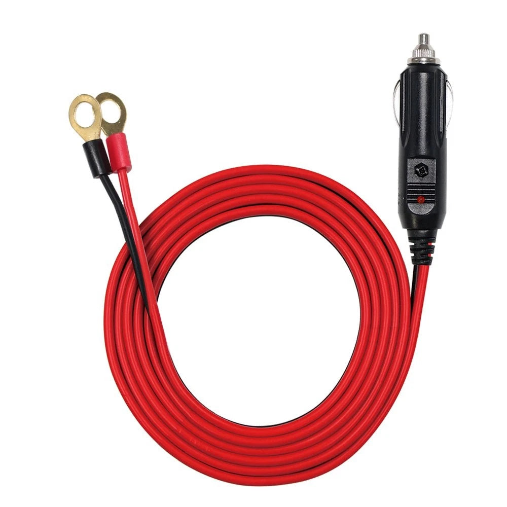 3FT Male Cigarette Lighter to O Ring Eyelet Terminal Harness for Universal Use