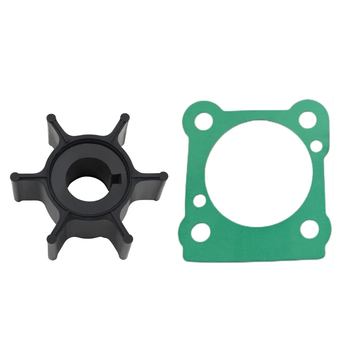 Water Pump Impeller & Gasket for Yamaha 2-Str 6 8 HP Outboard (6G1-44352-00)