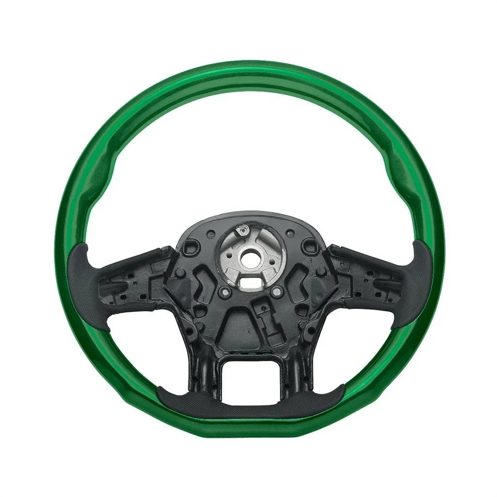 YourGrip Wood Steering Wheel Emerald Green for Peterbilt 579 (2012–2021)
