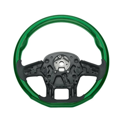 YourGrip Wood Steering Wheel Emerald Green for Peterbilt 579 (2012–2021)
