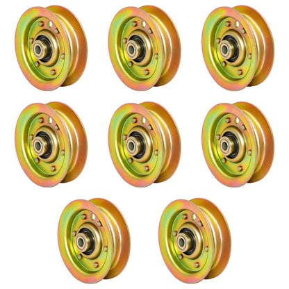 8X Flat Idler Pulleys for Poulan