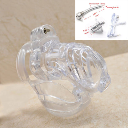 Male Electric Chastity Device with Shock Locking Belt for Men