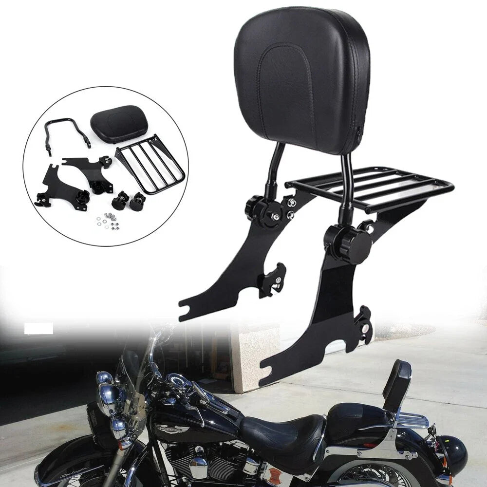 Backrest Sissy Bar & Luggage Rack for Harley Sportster XL 883 1200 (1994–2003)