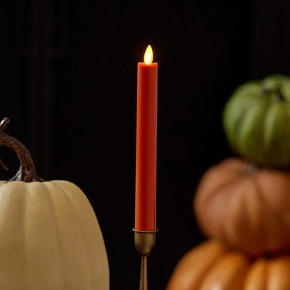 Flameless Battery Operated Taper Candle for Harvest Pumpkin (Pack of 1)