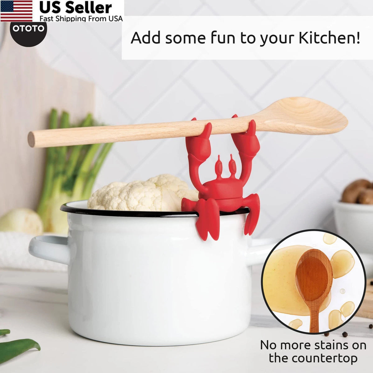 Silicone Utensil Rest for Kitchen (One Size)