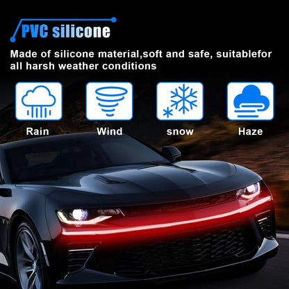 Dynamic LED Car Hood Light Strip for Vehicles (71" Waterproof)