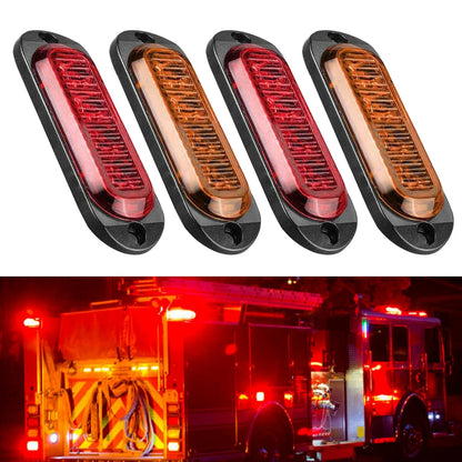 Set of 4 Amber Red LED Side Marker Clearance Lights for Trailer Truck RV