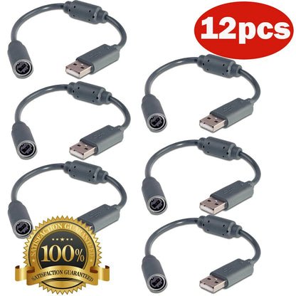 6X USB Breakaway Dongle Cable Adapter for Xbox 360 Wired Controller