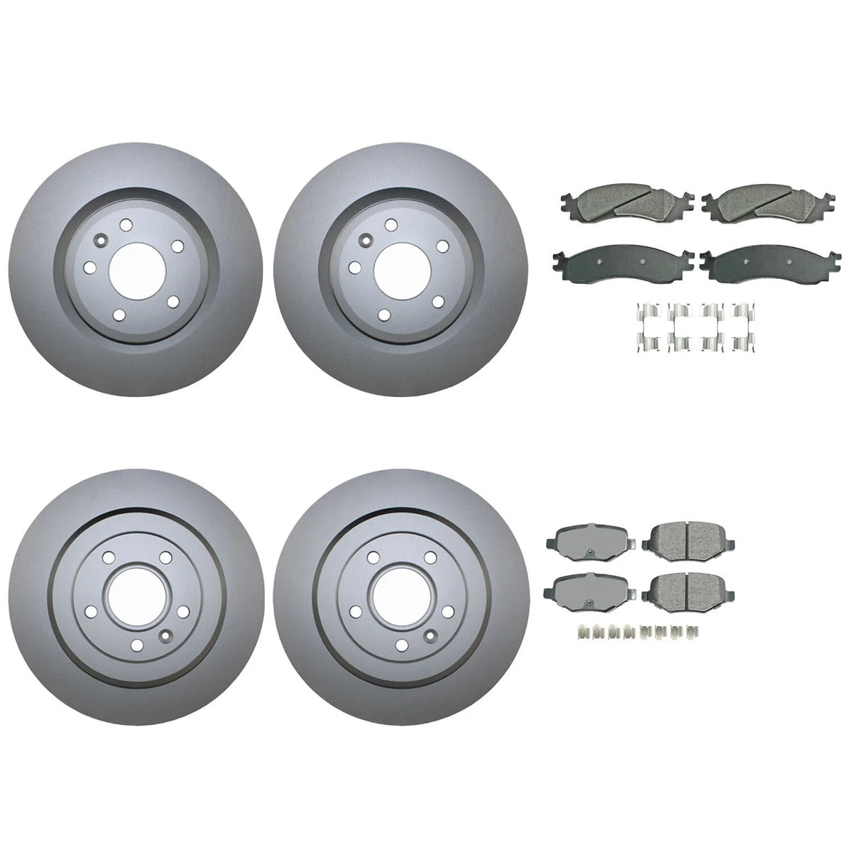 Front & Rear Brake Kit Disc Rotors & Akebono ProACT Pads for Ford Taurus