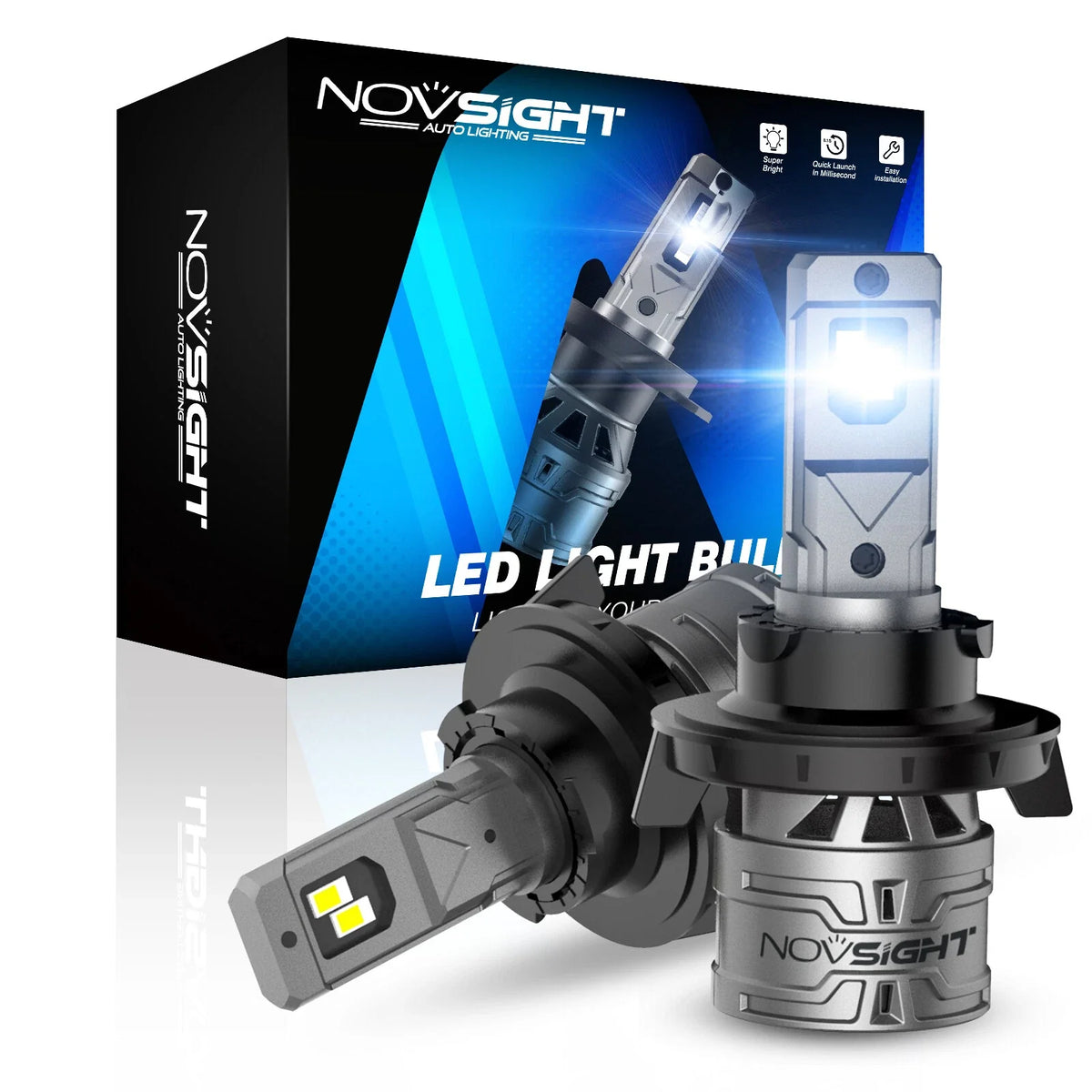 H13 LED Headlight Conversion Bulbs Kit 6500K White 60W 13000LM for