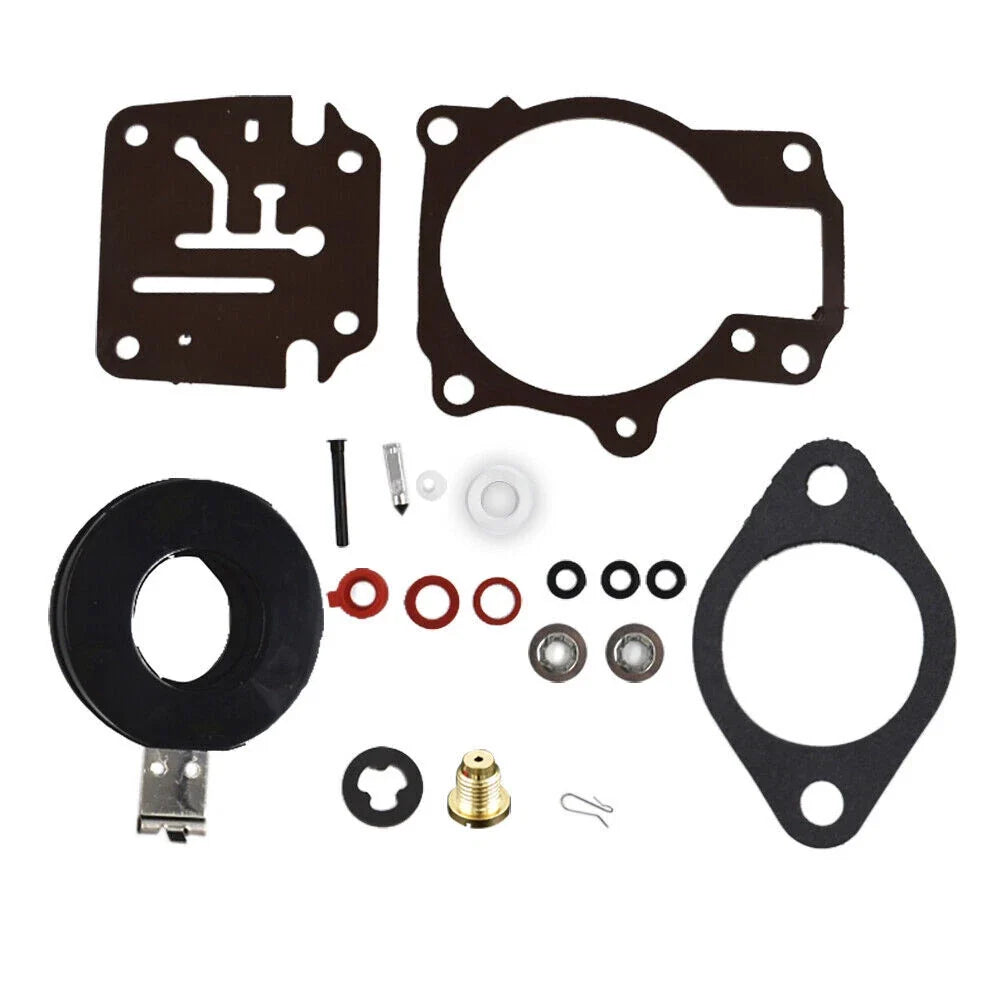 Carburetor Rebuild Kit w/ Float for Johnson Evinrude 65-75 HP (1968–1992)