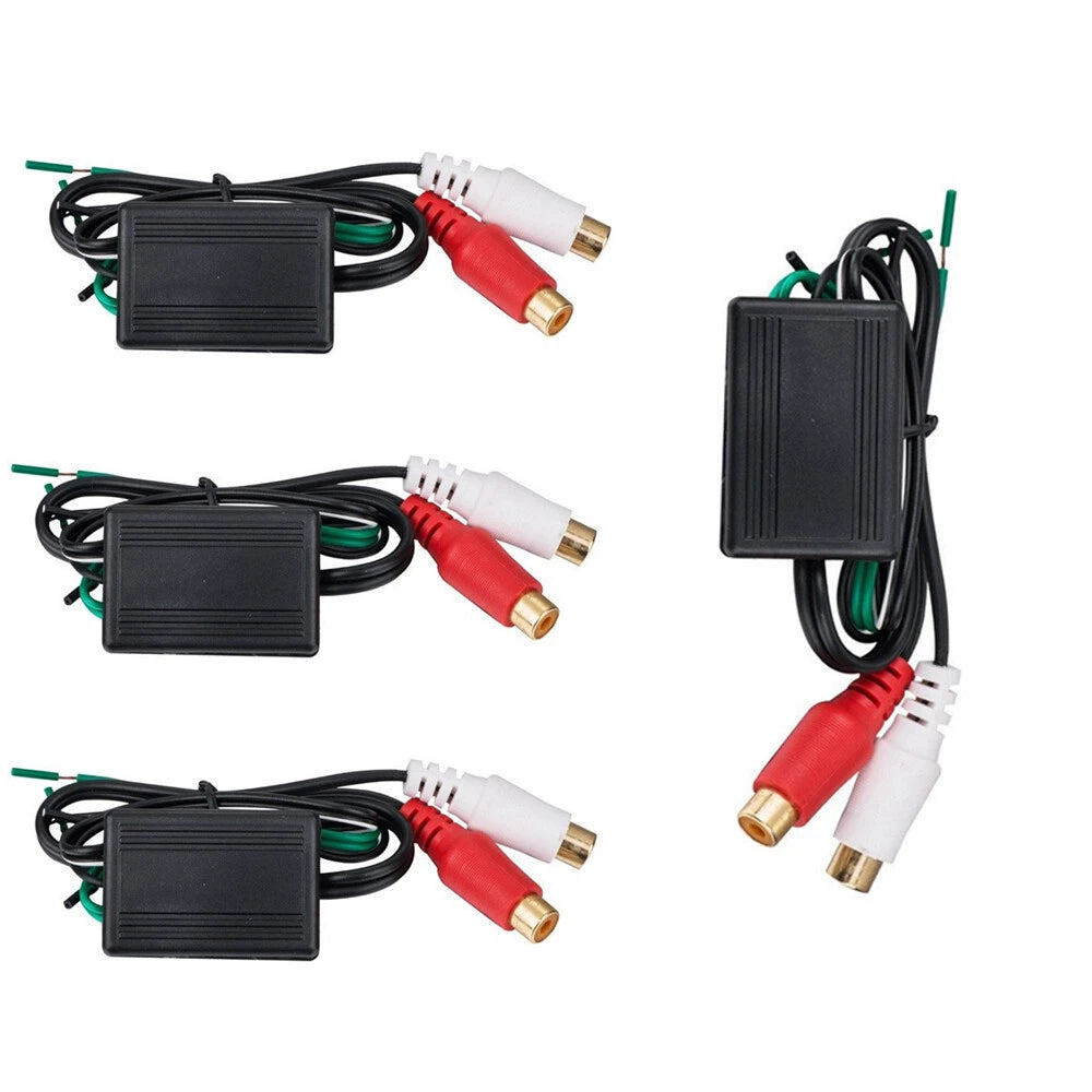 4pcs Speaker to 2 RCA Line Output Converter for USA (2024)