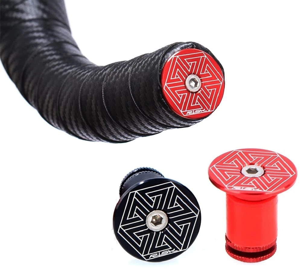 2X Bike Handlebar Grip End Caps for Mountain, Road, BMX (Universal Fit)