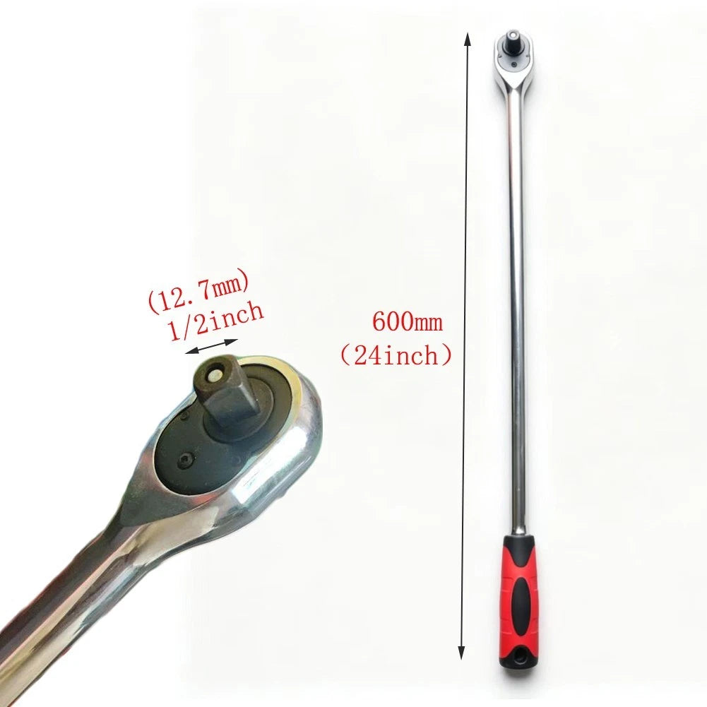 1/2 Inch Drive 600mm Ratchet Wrench 72 Tooth for General Automotive Tasks