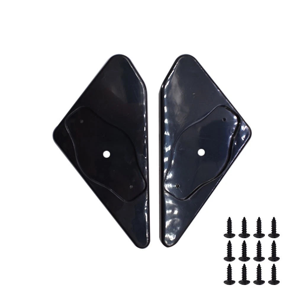 2X Universal F1 Style Racing Rearview Side Wing Mirrors Convex Glass Black