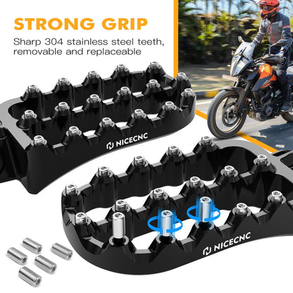 NICECNC Wide Fat Flat Foot Pegs for KTM 390 Adventure (2020–2024)