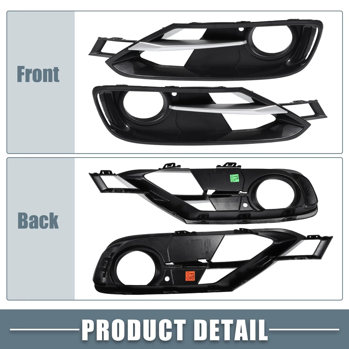 1 Pair Fog Light Grille Cover Trim 51117300739 for BMW F30 (2012–2019)