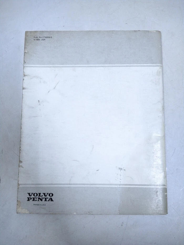 Volvo Penta Diesel Engine Service Manual 7730258-6 for 2001–2003