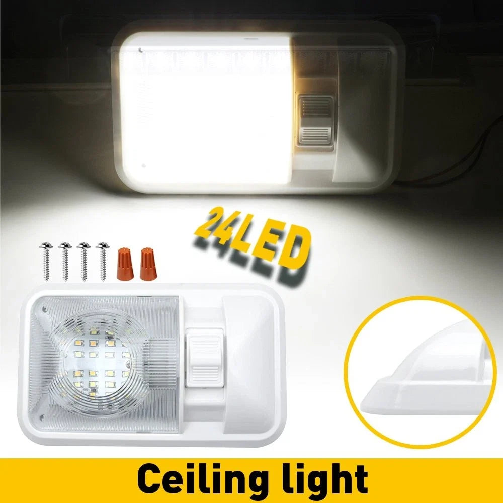 12V LED Dome Light for Trailer Camper Car (2012–2023)