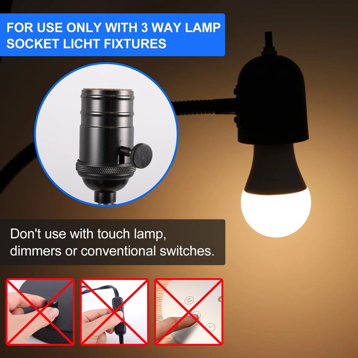 2X 3 Way Light Bulbs for E ENERGETIC LIGHTING (Daylight 5000K)