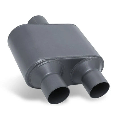 2.5" Center Inlet/Dual Outlet Performance Chambered Race Exhaust Muffler for