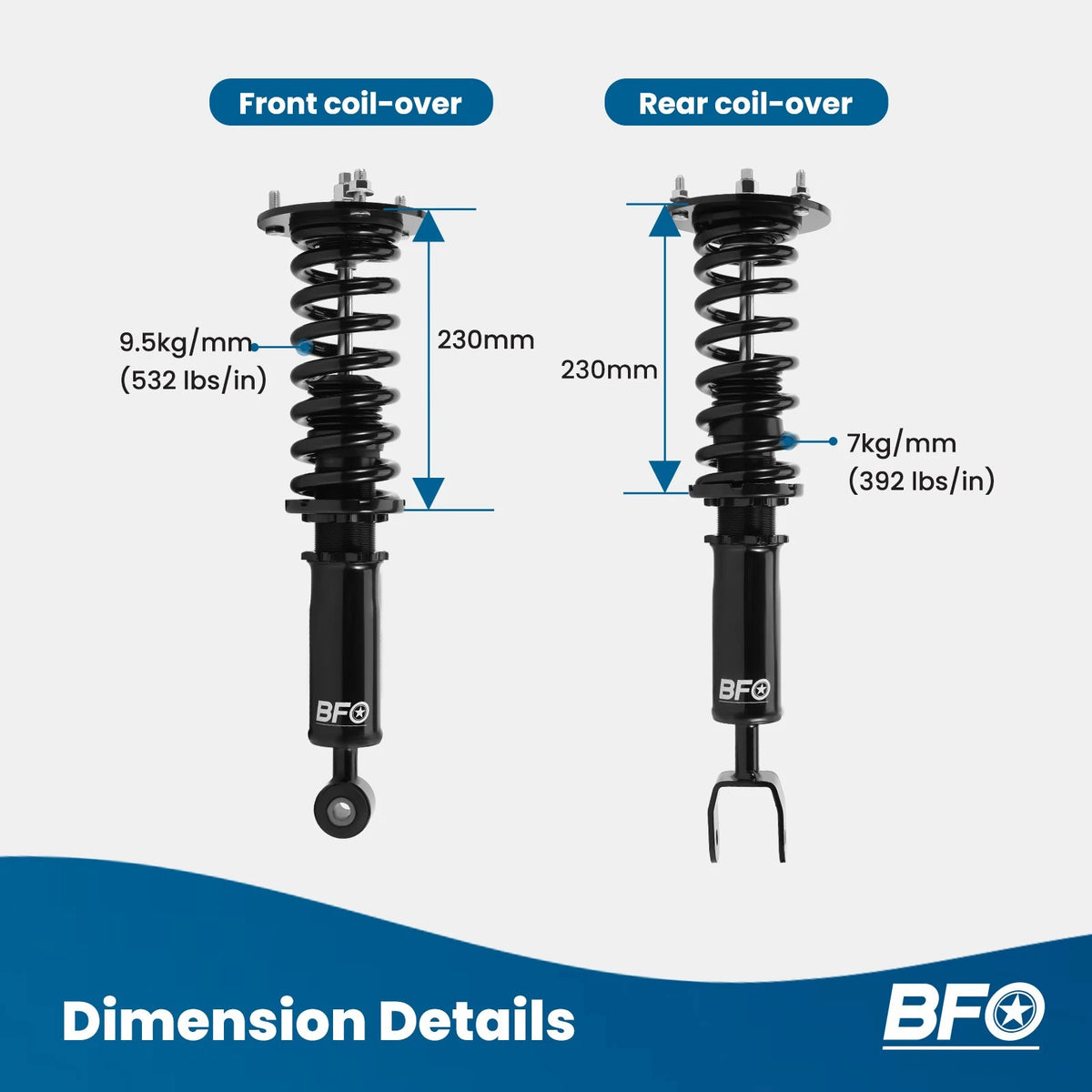 Coilovers Suspension Lowering Kit for Toyota Supra MK4 (1993–1998) Q3BRTK