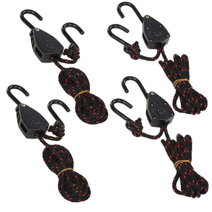 Set of 4 Adjustable Heavy Duty Ropes for Various Applications (1/8in, 8ft)