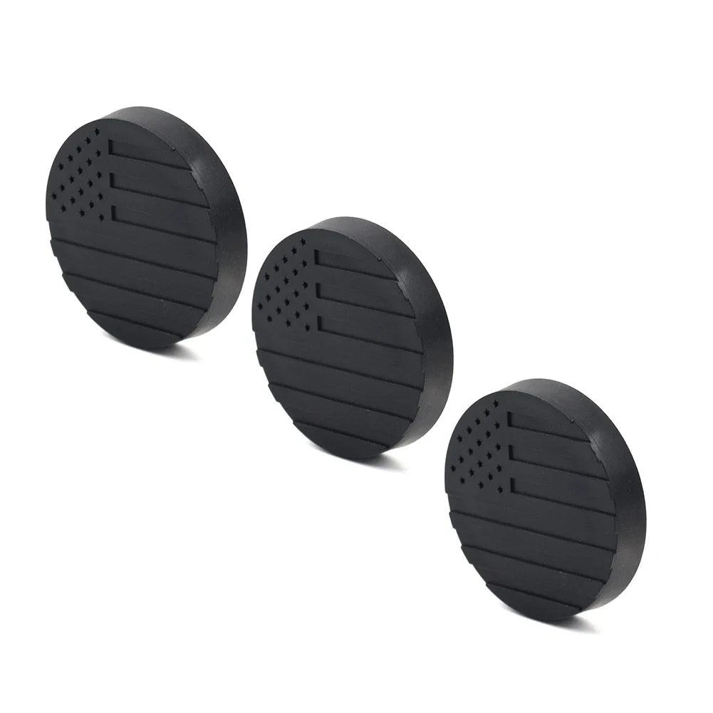 3X Lock Door Key Hole Socket Cover Trim Black for Jeep Wrangler TJ JK JL JT