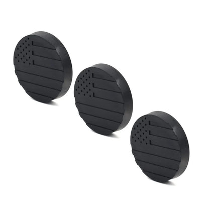 3X Lock Door Key Hole Socket Cover Trim Black for Jeep Wrangler TJ JK JL JT