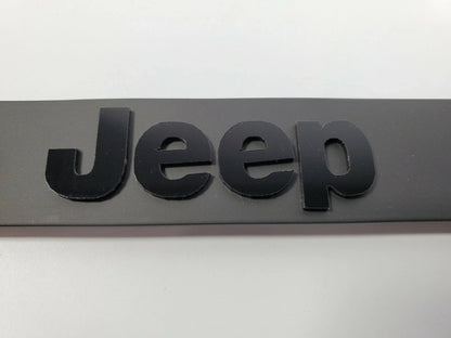 Matte Black Premium License Plate Frame with Script Emblem for Jeep (2007–2025)