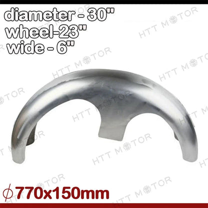 6" Wide Front Fender for Harley Touring FLH (1997–2013) 23" Wheel 120-130 Tires