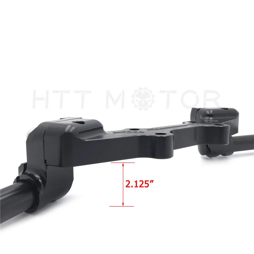 Clip-On Adapter Plate Handlebar Set for Yamaha MT-07 FZ-07 (2014–2017) Black